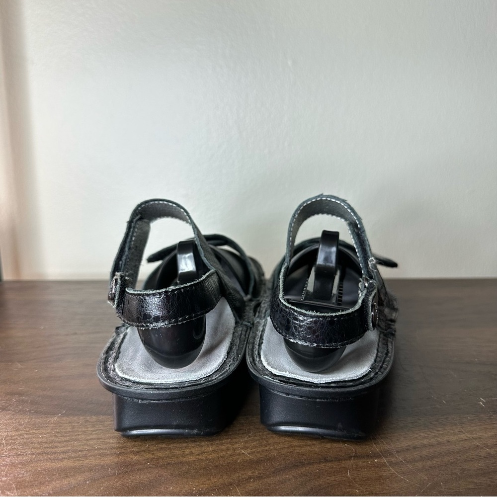 Alegria Black Leather Verona Sandals Sz 38 - Picture 3 of 7